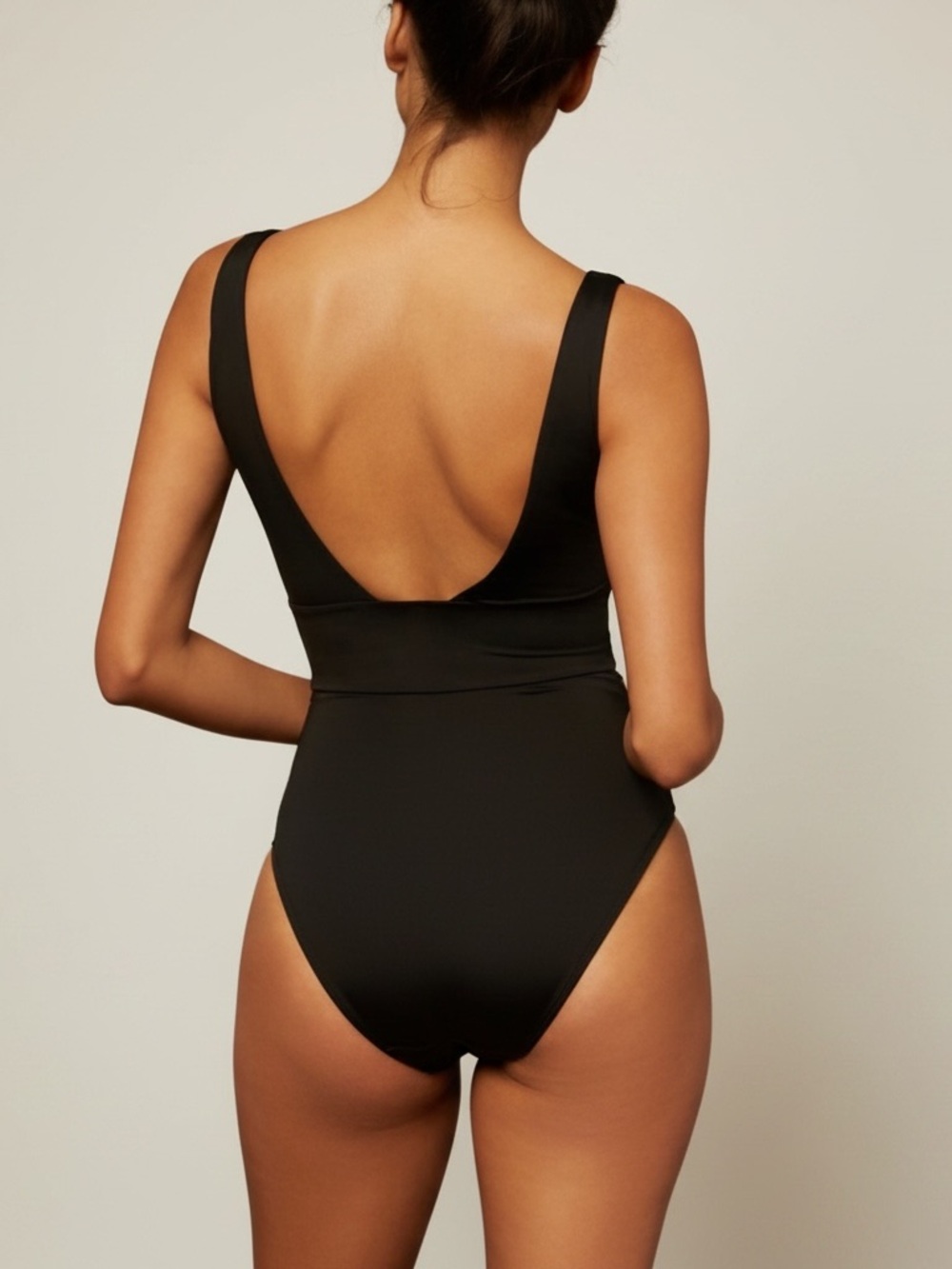 Onia Black Plunge One-Piece Swimsuit - Women - Picture 2 of 7